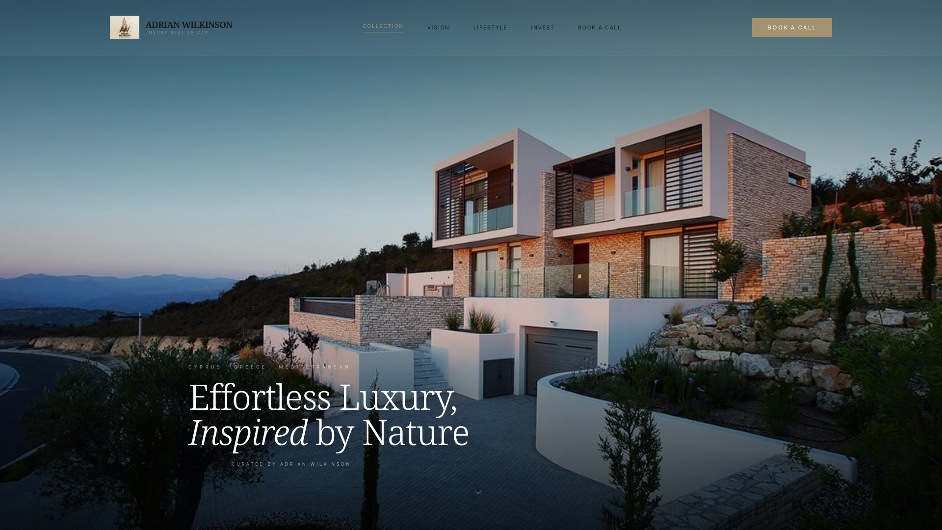 Adrian's Luxury Real Estate website