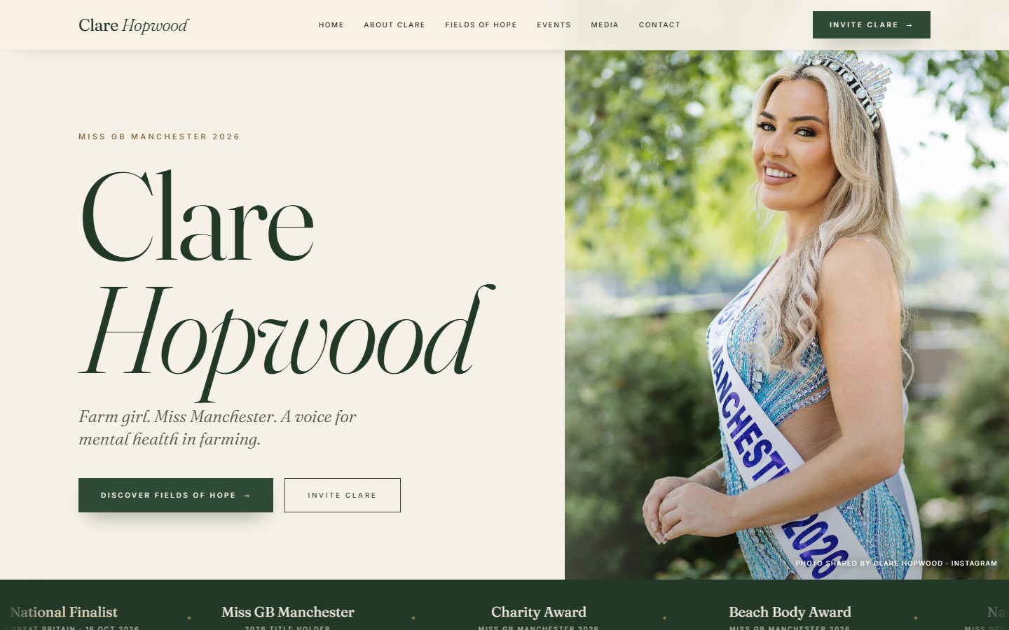 Clare Hopwood personal website