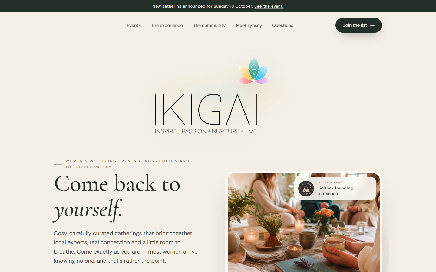 Ikigai Living website