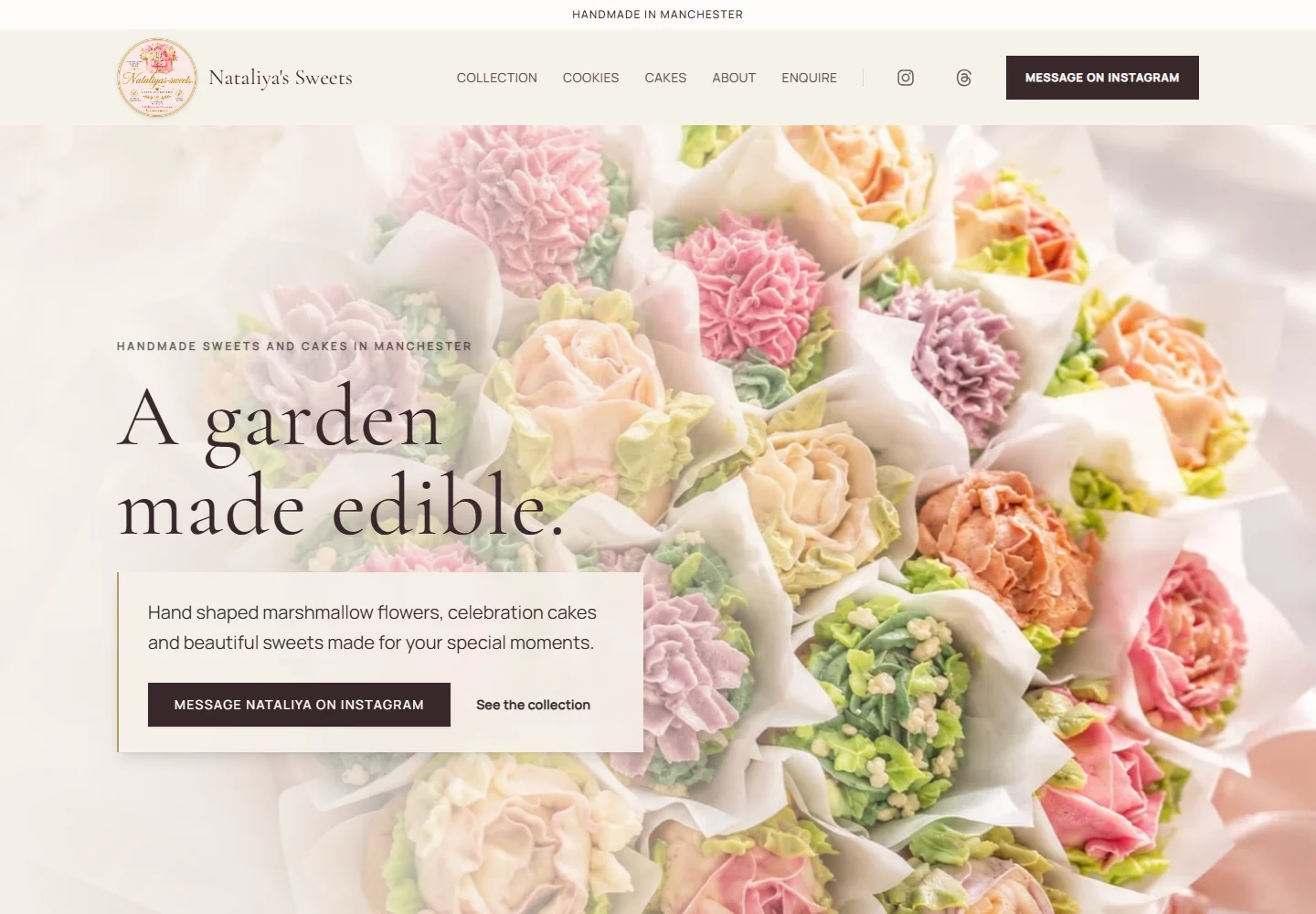 Nataliya’s Sweets website