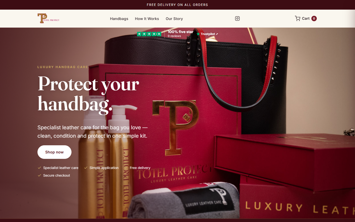 Totel Protect ecommerce website